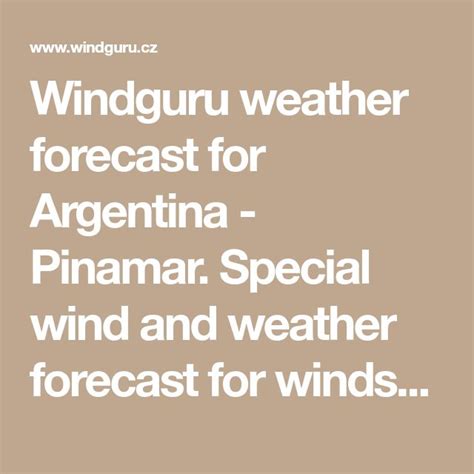 windguru puerto lobos  Windguru weather forecast for Argentina - Puerto Lobos
